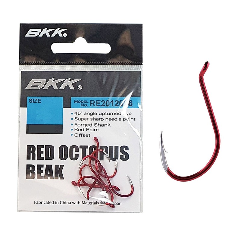 BKK Octopus Red Beak Hook Pack 1