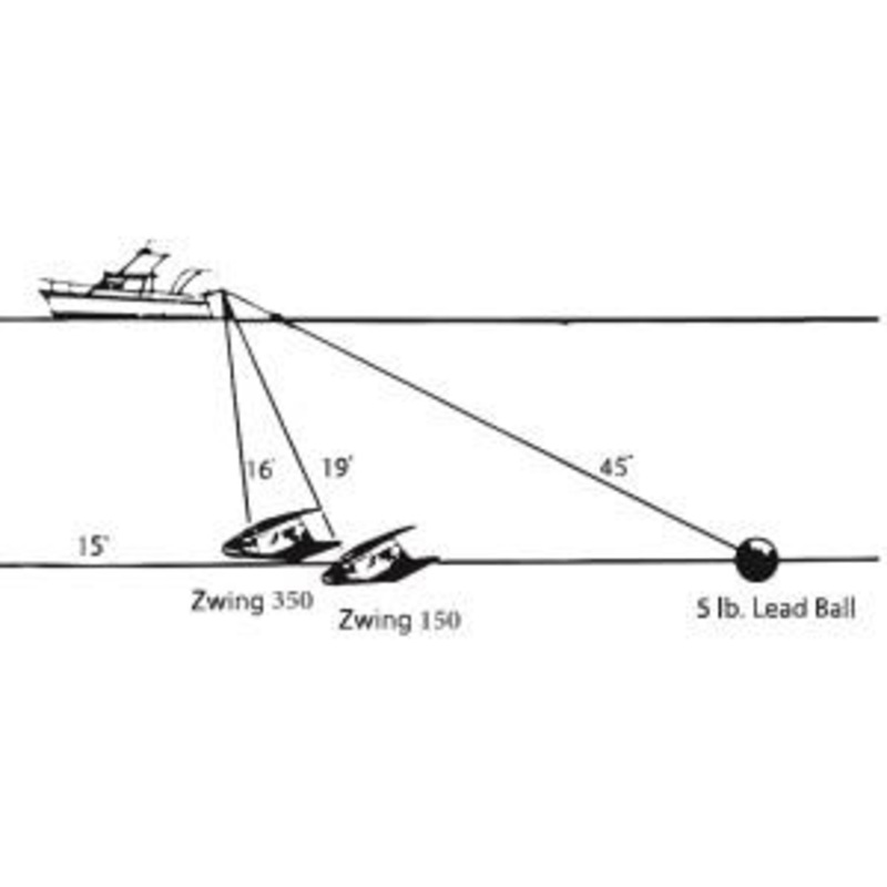 Z-Wing Downrigger Weight Black 150