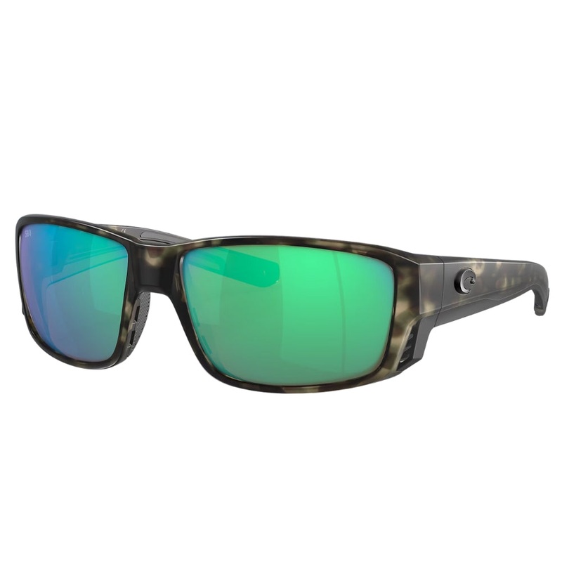Costa Tuna Alley Pro Polarised Glass Sunglasses Matte Black Frame / Blue Mirror Lens