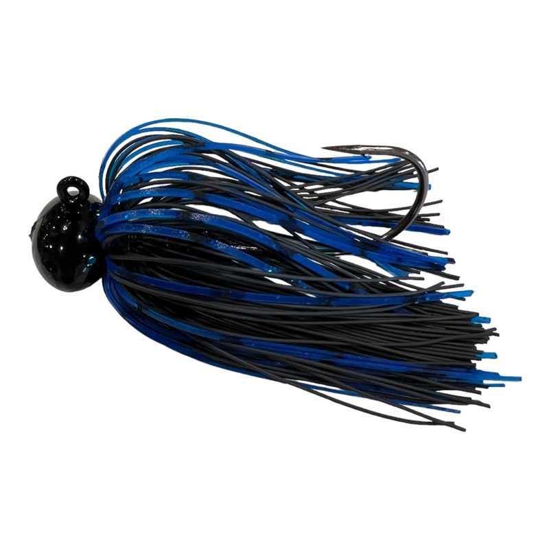 GP Fishing Company Football Jigs 1/2 oz Medium Wire Black / Blue