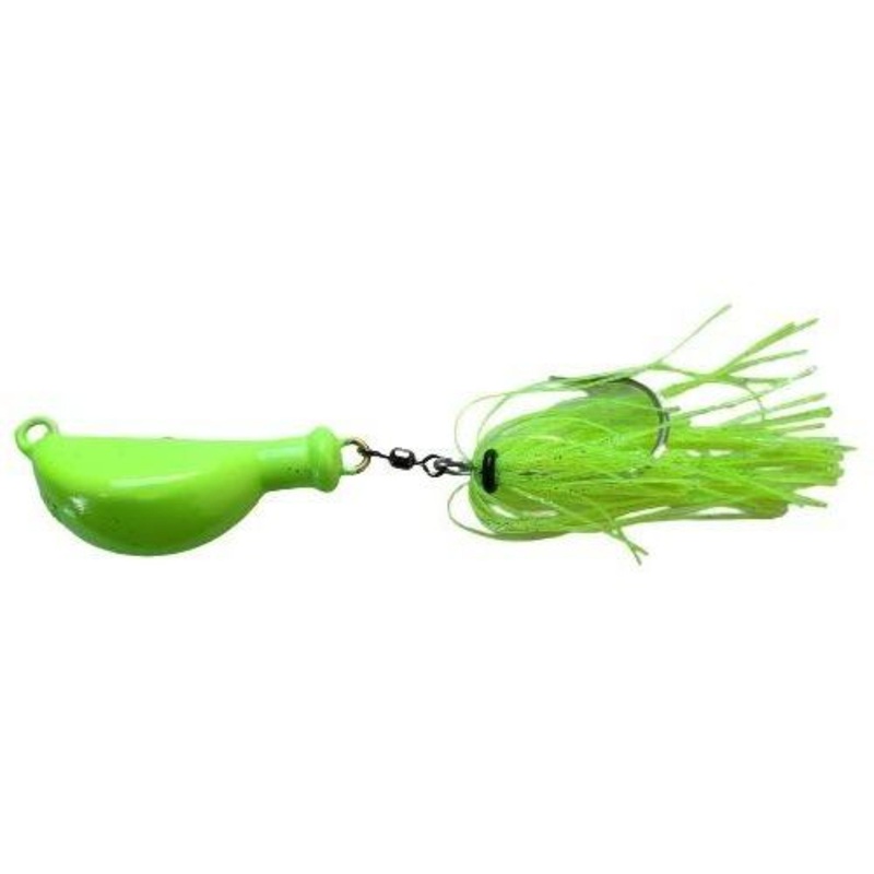 S&S Bucktails Raging Rattler Bucktail Jigs Chartreuse Glow 2 oz