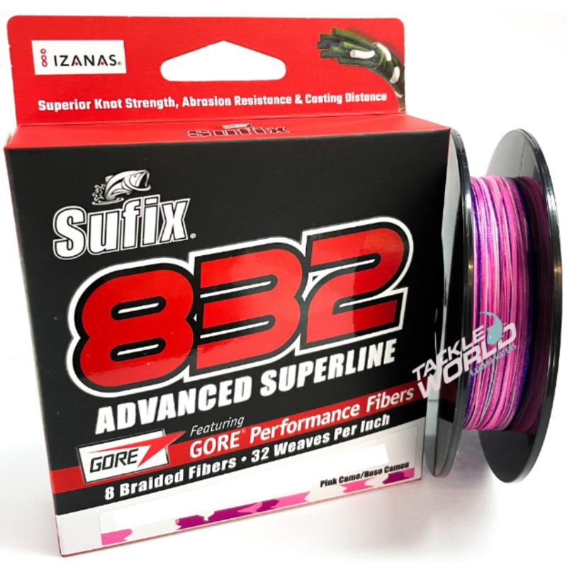 Sufix 832 Braided Line Pink Camo 10lb – 150yds Pink Camo