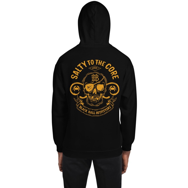 BHO “Salty to the Core” Original Skull Men’s Hoodie Black S
