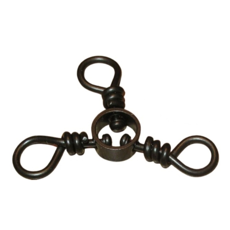 Fin Strike Black 3-Way Swivels (5 Pack)