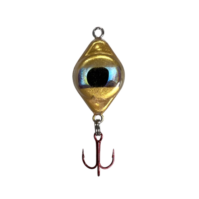 Fish Daddy Dirty Bomb Gold LED Spoon 1/16oz Blinking Blue