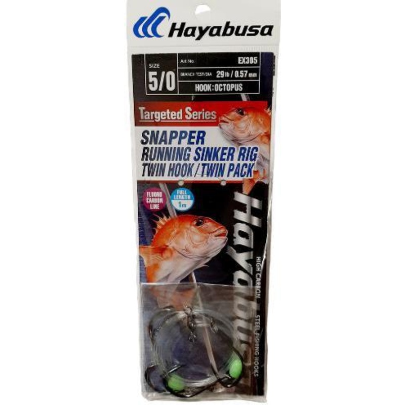 Hayabusa Snapper Running Sinker Rig 2pk 5/0