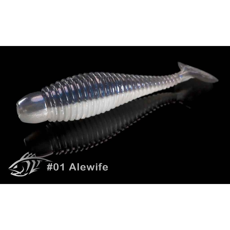 LUNKER CITY Grubster 2″ (50 mm) – 10 pc #01 Alewife