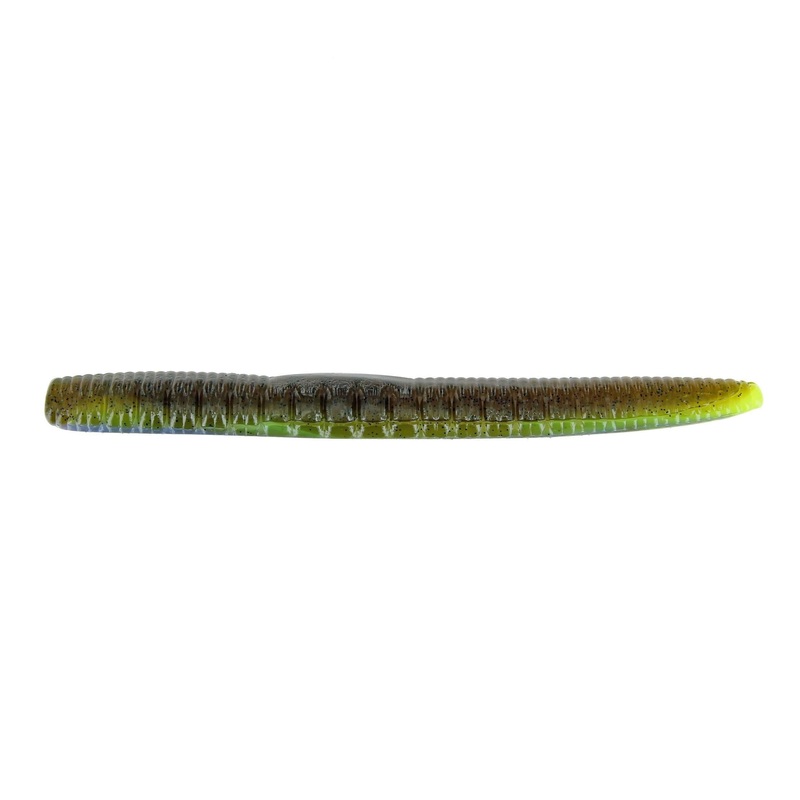 Roboworm 4.5″ Ned Worm Green Pumpkin Perch N5-Fk3B 6Pk