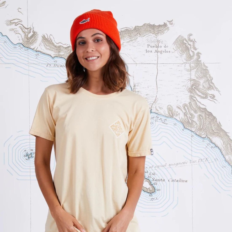 Salty Crew Tippet Fill Boyfriend Tee XS Dusty Gold
