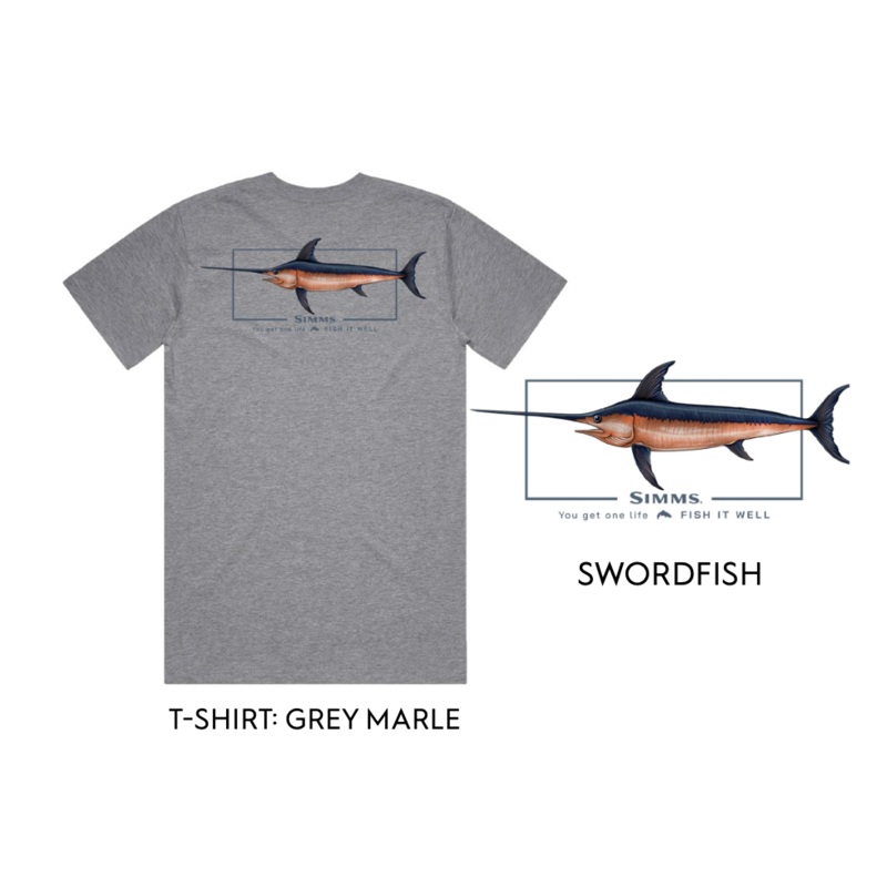Simms Artist Tee Swordfish Fish it Well 2XL