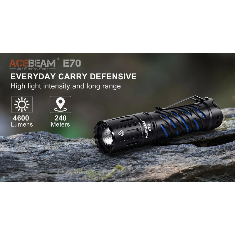 Acebeam E70-AL EDC Flashlight Battery Included (21700)