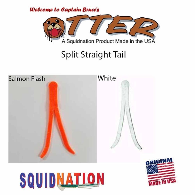 Otter Tail Straight Split Jig Tail SALMON FLASH