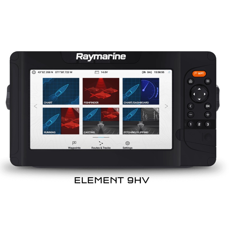 Raymarine Element 9 HV GPS Chartplotter Sonar Sounder Fishfinfer Unit E70534