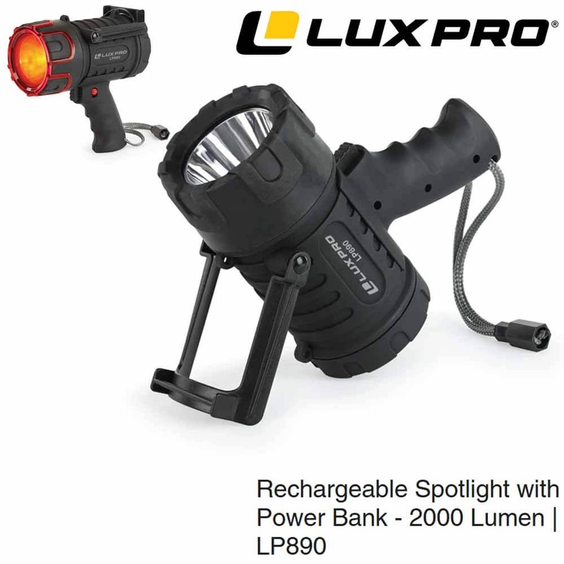 Lux Pro LP890 2000 Lumen Rechargeable Spotlight